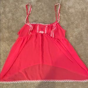 Victoria’s Secret coral sheer babydoll dress